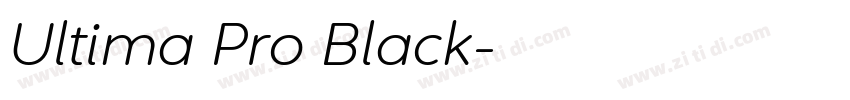 Ultima Pro Black字体转换